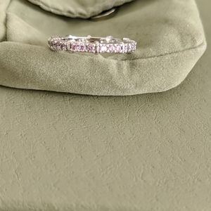 Judith Ripka Like New Size 6 Sterling Pink Ring